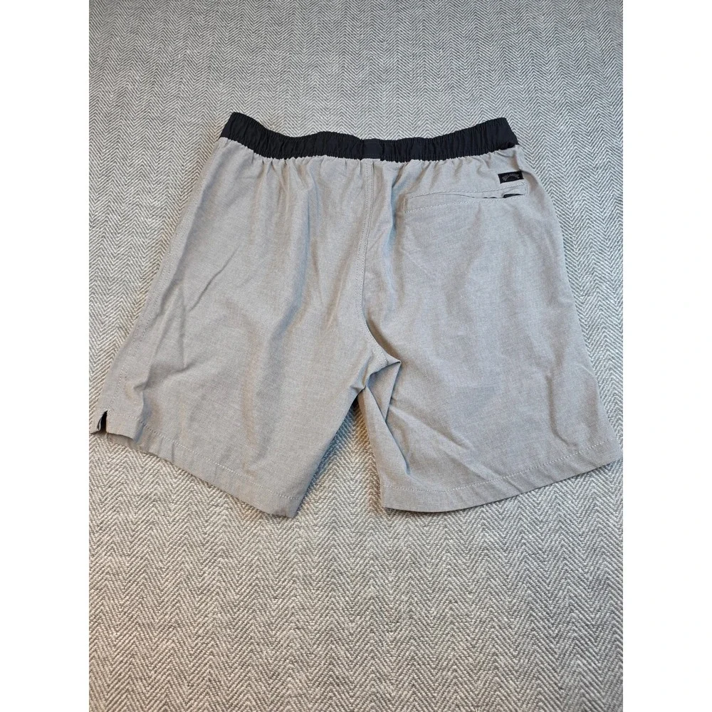 Billabong Recycler Board Shorts Mens Medium Gray Black Elastic Waist Swim Trunks